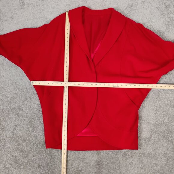 Liptons Women's Blazer Size M Red Wool Cashmere Business Casual Academia Elegant - Picture 10 of 14